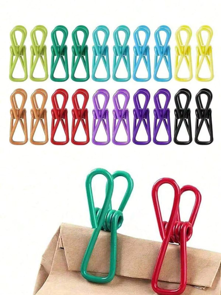 10pcs Chip Clips - Utility PVC-Coated Steel Clips For Sealing Food Packages, Chips Bags, Clothes & Paper - Pack Of 10 (Random Color) Dress Pants Shoes Jeans Boots Skirt,Beachwear,Spring,Minimalist,Summer Tops