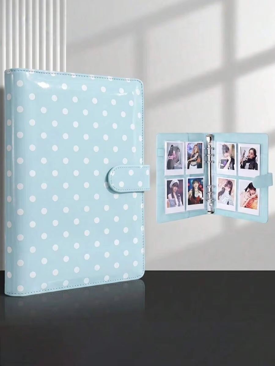 1Set Loose-Leaf Binder Card Collection Book Photo Album Notebook,A5 PU Cover+25 Pcs 4-Grids Inner Pages Photo Card Seelves,Wedding Anniversary Family Album,Stationery Book Photocards Storage Album For Trading Card Organization & Collection